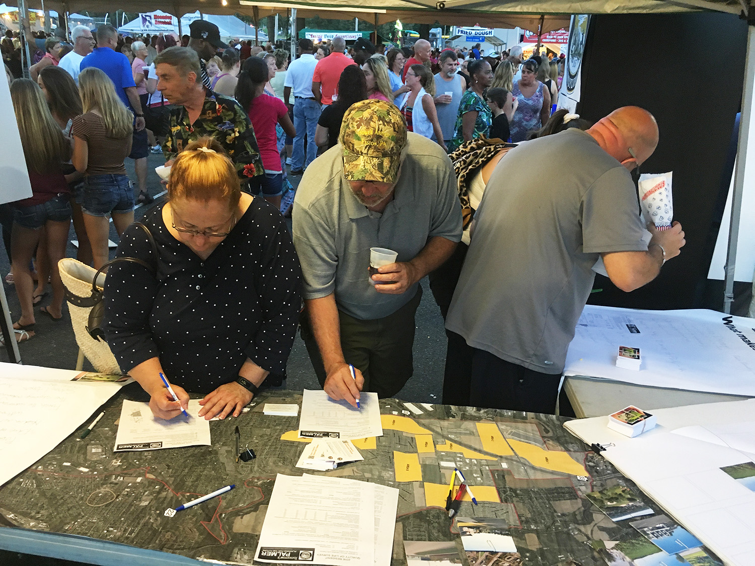 A photo of a recent public engagement at Palmer community days.