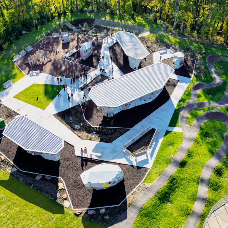 Boyce Park Climbing Aerial View An aerial image of the Boyce Park Climbing Facility.