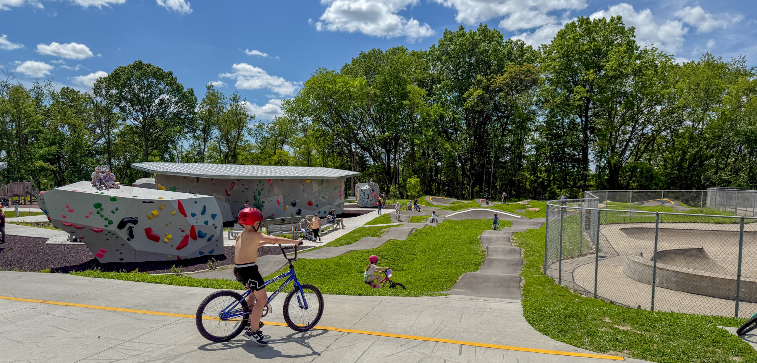 Boyce Park Pump Track and Climbing Wall