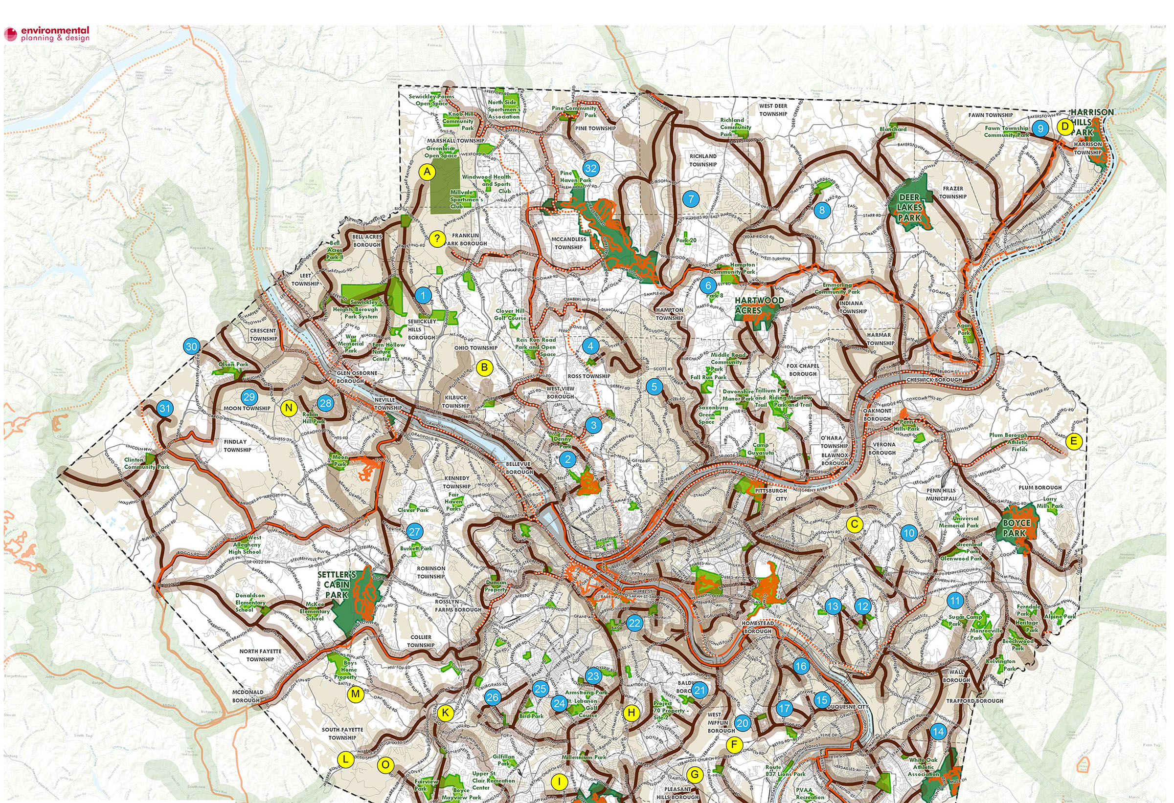 Allegheny Green Web Greenway Plan - Environmental Planning & Design