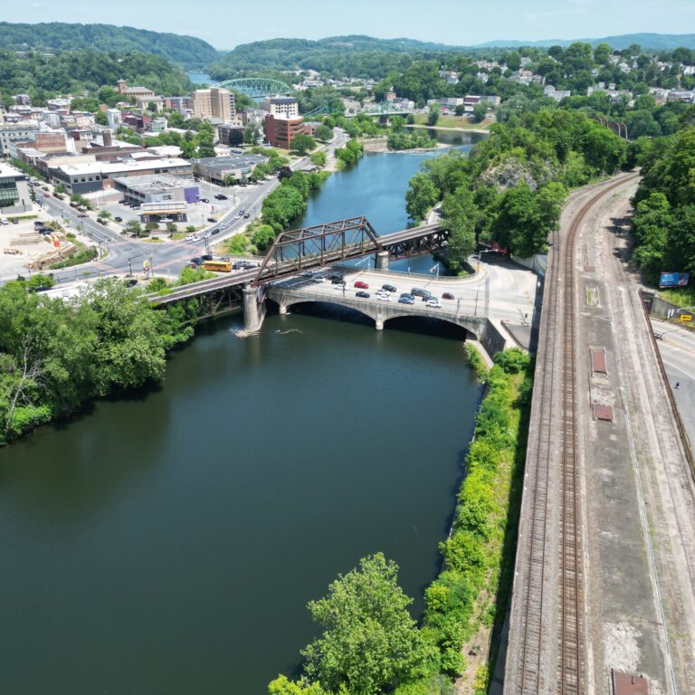 Easton Waterfront Aerial view of Easton waterfronts.