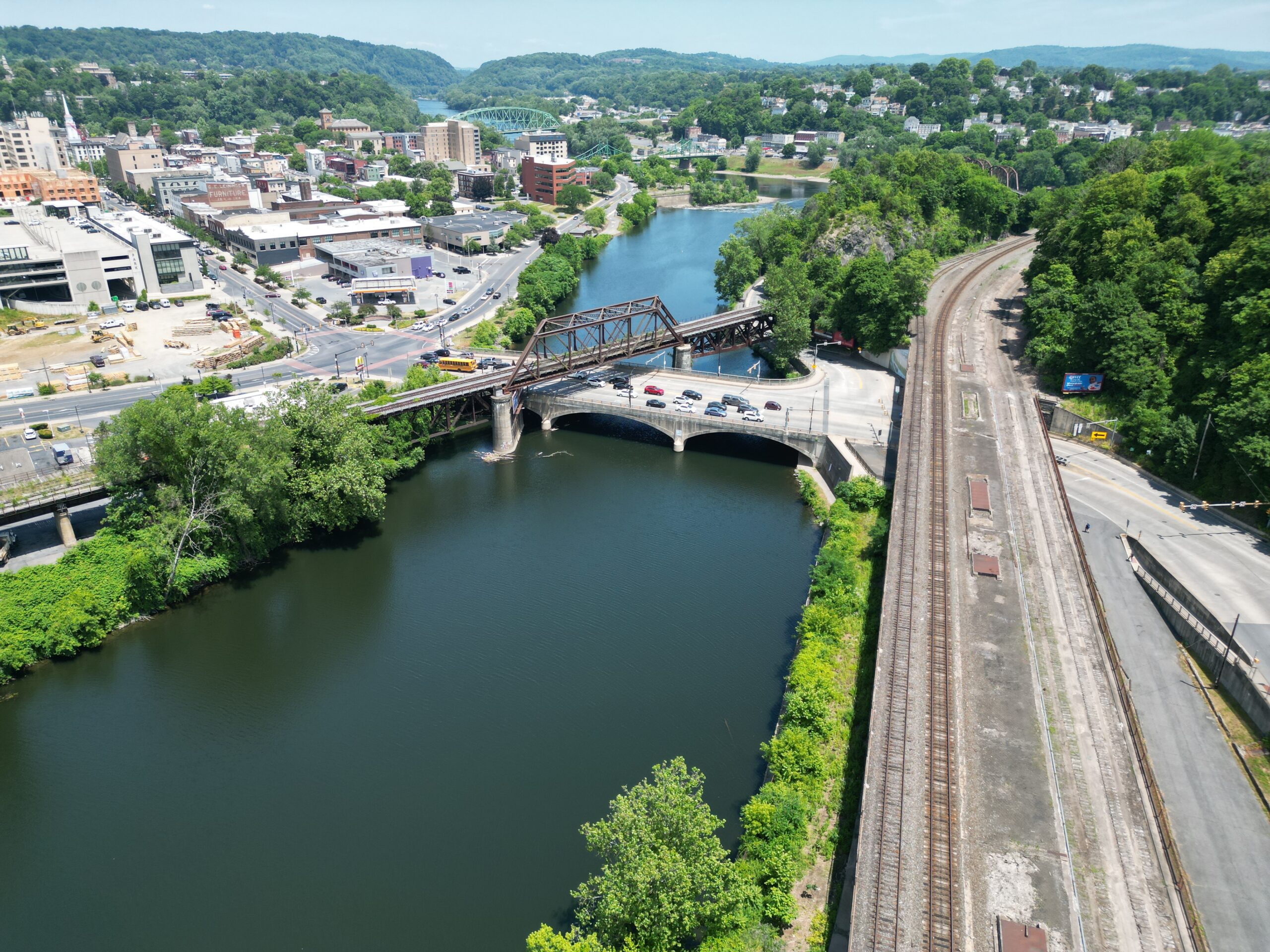 Aerial view of Easton waterfronts.